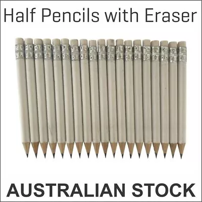 Bulk Lot White Half Pencils With Eraser- Golf Scorecard Pencils Keno 200 - 1000 • $126.99