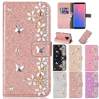 $17.89 • Buy Glitter Wallet Magnetic Flip Bling Case Stand Cover For Samsung Galaxy Phones