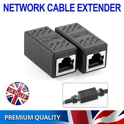 £2.59 • Buy RJ45 Inline Extender Coupler Cat6 Cat5e Ethernet Network Cable Adapter Joiner UK