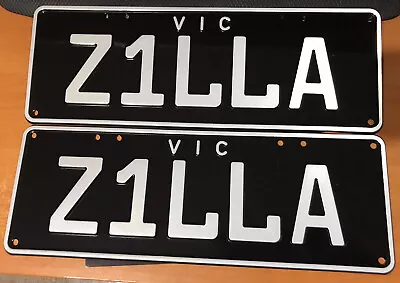 Z1LLA Victoria Custom Personalised Number Plate Zilla Godzilla 2x New Plates • $2000