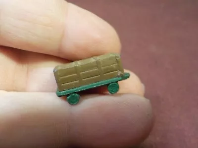 Vintage Miniature Model Railroad Accessories- Metal Single Luggage Cart Brown • $0.99