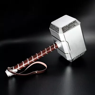 Avengers Thor Hammer Props Metal Cosplay Replica Collector Hammer Toy Leather • $200.20