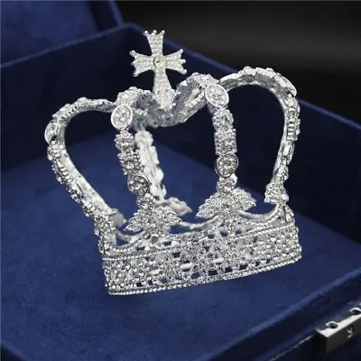 Rhinestone Cross Tiara Crown - For Royal Queen King Birthday Party Performance • $52.02