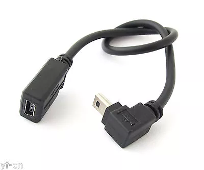 50pcs 0.3m Mini 5pin USB Male To Female Right Angle Down Direction Cable Cord • $75.48