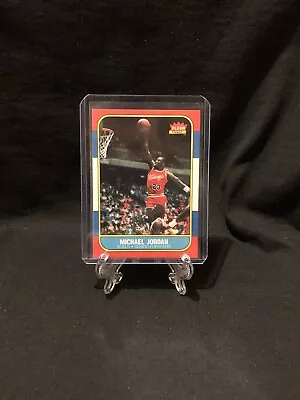 1986 Michael Jordan Fleer Premier Rookie Card RC Reprint RP Sharp Free Shipping • $24.99