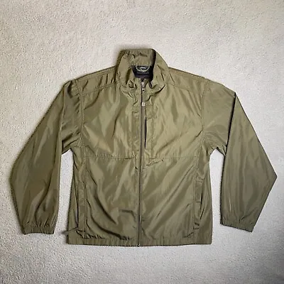 Mil-Tec Windbreaker Jacket Mens Medium Green Long Sleeve Full Zip Mockneck • $48.88