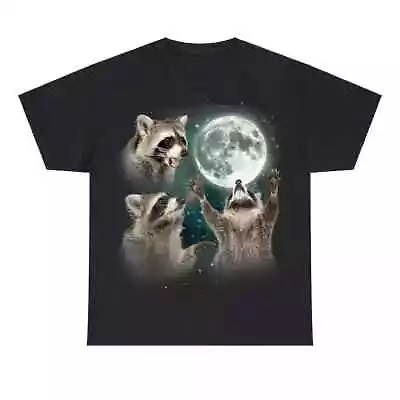 Three Raccoons Tshirt Retro Raccoon Moon Tshirt Funny Raccon Tee Allsize • $19.99