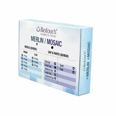 $17.50 • Buy BioTouch Permanent Makeup MOSAIC Machine 1 PRONG NEEDLE CAP- 20 Per Box