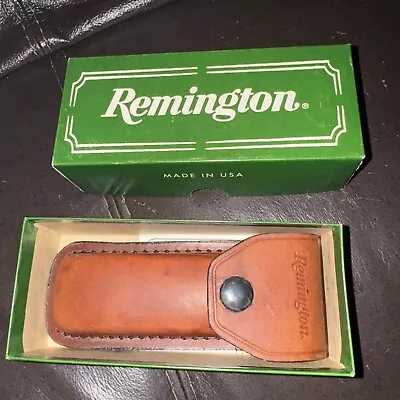 Remington R3-W Big Game Knife With Leather Sheath In Orig Box • $75