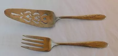 EMPIRE Cake / Pie Server & Meat Serving Fork - National Silver Co. EPNS - #P154 • $7.99