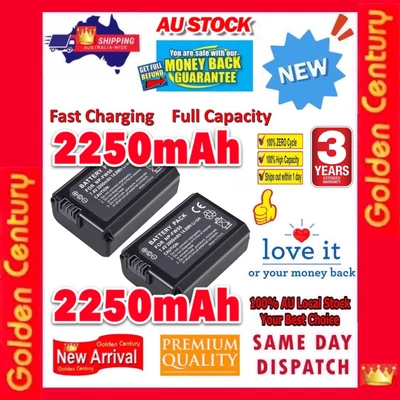 $26.98 • Buy 2x 2250mAh NP-FW50 Battery For Sony Alpha A3000 A3500 A6000 A6300 A6400 A6500