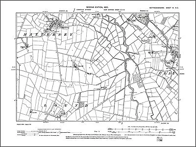Clayworth West Mattersey Old Map Nottinghamshire 1900: 6SE Repro • £18.99