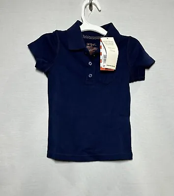 Toddler Girls' Adaptive Short Sleeve Uniform Polo Shirt - Cat & Jack Navy 2T • $3