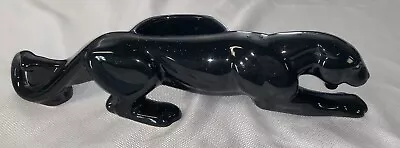 H8 50s ORIG ROYAL HAEGER? CROUCHING BLACK PANTHER JAGUAR PLANTER FIGURE 15   CAT • $58.88