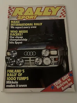 Rally Sport  Magazine October 1983- Manx Rally -1000 Lakes Quattro • £4.99