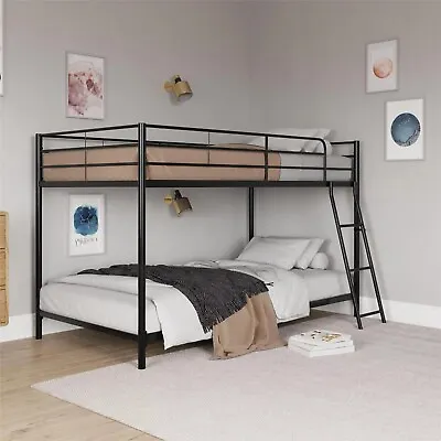 Mainstays Small Spaces Twin-over-Twin Low Profile Junior Bunk Bed Black • $209.99