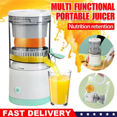 Portable Electric Fruit Juicer Rechargeable Hands Free Orange Lemon Extractor • $25.95