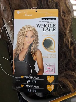 Sensual Vella Vella Wig Curly Highlights Monarda Whole Lace Hand Tied Synthetic • $29.68