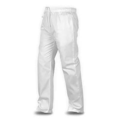 WHITE Chef Trouser Professional Excellent Quality Elasticated Catering Uniforms • £12.99