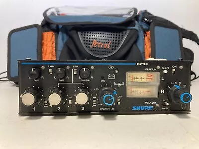 Shure FP33 Field Sound 3 Channels Stereo Audio Mixer  With Petrol Case • $150