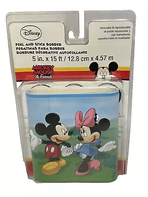 Disney Peel And Stick Border Mickey & Minnie Mouse 5 Inch X 15 Ft • $11.95