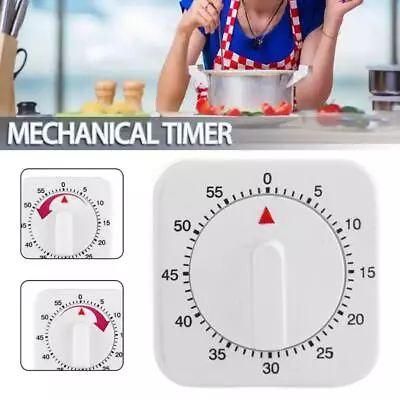 Kitchen Timer Egg Square Shaped Kitchen Cooking Timer Mechanical Alarm 60Min • $7.94