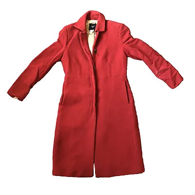 J. Crew Petite Lady Day Red Coat Size P2 Wool • $70