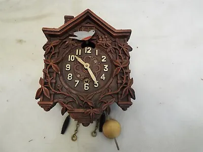 Vintage Black Forest Style Cuckoo Clock Phila PA Pendulette Mini Lux W/Key • $119