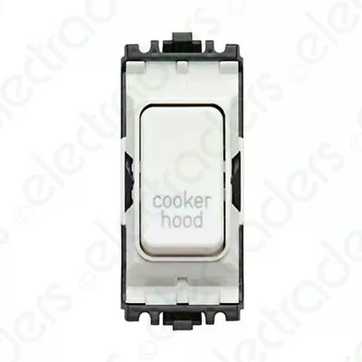 £12 • Buy MK K4896CHWHI Grid Plus Grid Switch 20 Amp Double Pole Marked Cooker Hood