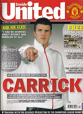 Inside United Magazine October 2006 Michael Carrick Ole Gunnar Solskjaer Alan Sm • £6.99
