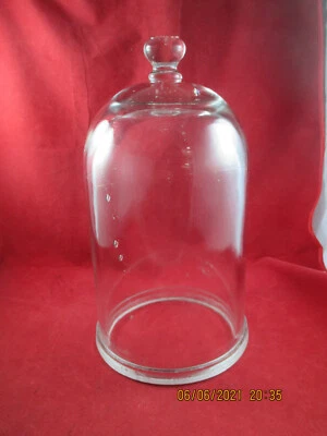 $199 • Buy Vintage HEAVY GLASS Large 12” TALL VACUUM BELL JAR Glass Cloche Dome Apothecary
