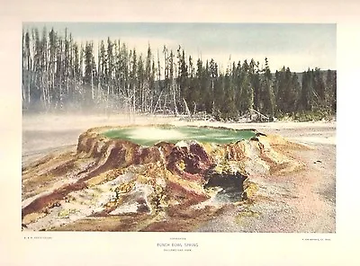 $10.80 • Buy F Jay Haynes Photo Art Print  Punch Bowl Spring  Yellowstone National Park 1930s