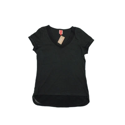 £7.59 • Buy Miss Captain Women's Top UK 2 Black 100% Cotton Short Sleeve Basic