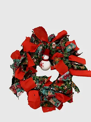 Red Handmade Christmas Door Wreath Indoor • £8