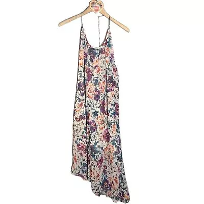 ZARA Floral T-strap Asymmetric Hem Dress Sz M • $22.99