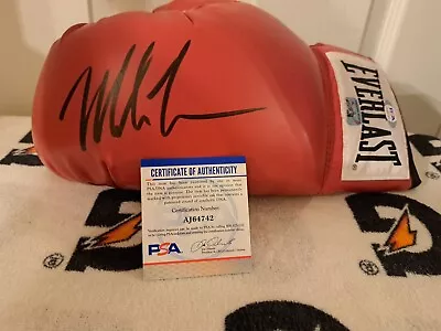 Mike Tyson Signed Everlast Red Boxing Glove PSA DNA COA Autographed Left HANDED • $174.97