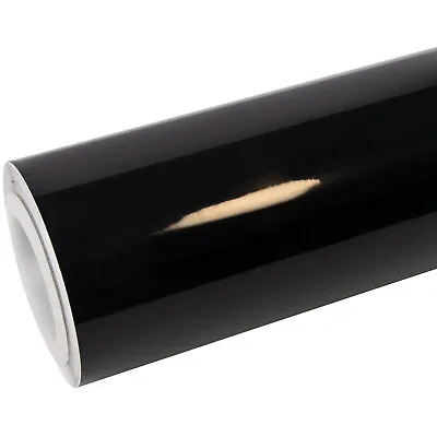 FABLON GLOSS GLOSSY BLACK STICKY BACK PLASTIC SELF ADHESIVE VINYL FILM 61cm • £3.99