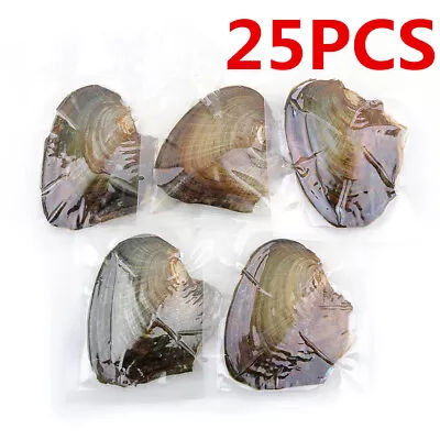 25pcs Individually Wrapped Oysters Whith Natural Pearl Holiday Gift • $23.99