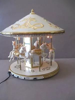 VTG. PORCELAIN CAROUSEL GOLD LABEL Mr. Christmas 2005 In Working Condition /Box  • $59.99