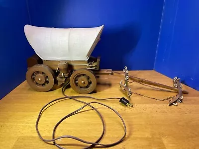 $33.50 • Buy Vintage Western Covered Wagon Stagecoach 12  Table Lamp Night Light WORKS