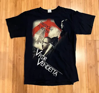 $22.40 • Buy V For Vendetta DC Movie Promo Double Sided Shirt Mens Size Medium Vintage Y2K