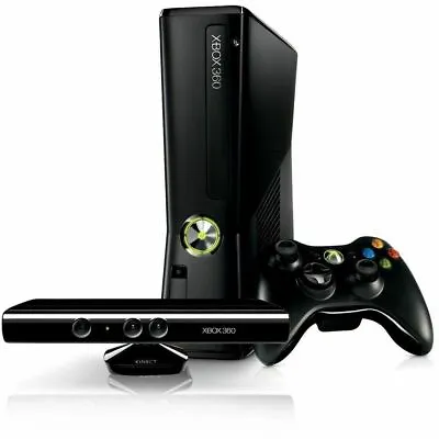 Microsoft Xbox 360 S Slim 4GB Console Bundle Kinect Controller + 5 Free Games • $139.95