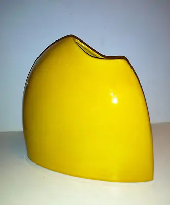Vintage 1980's Haeger Art Deco Revival Yellow Vase Asymmetrical • $35