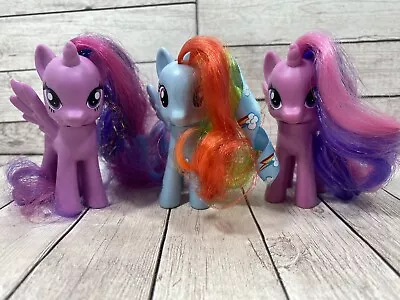 My Little Pony G4 Ribbon Hair  Glitter Hair Twilight Sparkle & Rainbow Dash • £14.99