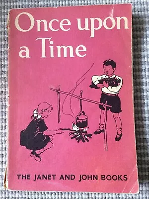 Once Upon A Time - Janet And John Books 1951 Sofcover With Colour Pictures. OK • £20