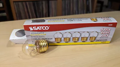 Satco 5 Pack Of 7 Watt S11 Light Bulbs Model S3606 NEW FREE USA SHIPPING! • $13