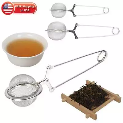 1-4 Pack Tea Infuser For Loose Leaf Tea Long Handled Mesh Snap Ball Tea Strainer • $6.43