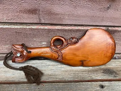 New Zealand Wahaika Maori Patu Club Wood Hand Carved Ruihana Rotorua • $129.95