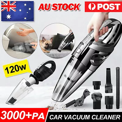 120W Hand-Held Portable Vacuum Cleaner Hoover Car Rechargeable Home Wet & Dry AU • $24.95