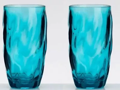 Flamefield Camping Caravan Pack 2 Acrylic 500ml TALL Ice Tumbler Aqua Glasses • £6.99